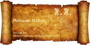 Mehsam Mikes névjegykártya